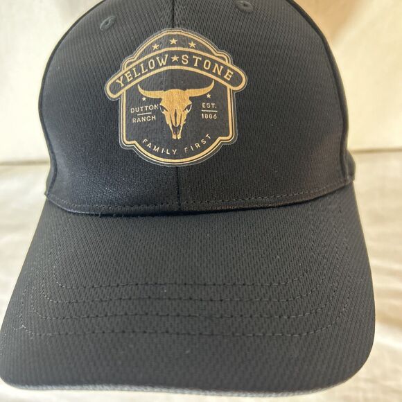 Men's Adjustable Hat Black Hat (Dutton Ranch 1886 Yellow Stone - Picture 2 of 9